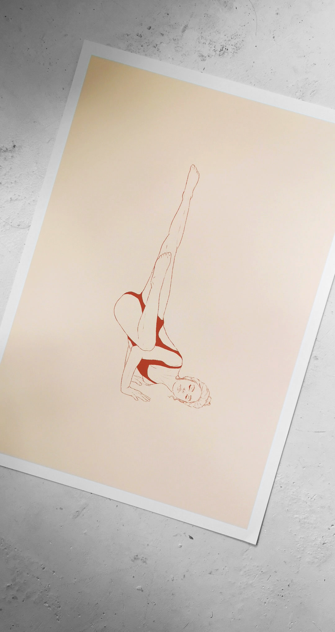 Yoga Illustration Pose Poster
